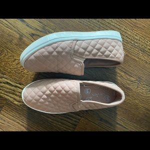 Stevies Pink/Mauve Quilted Sneakers